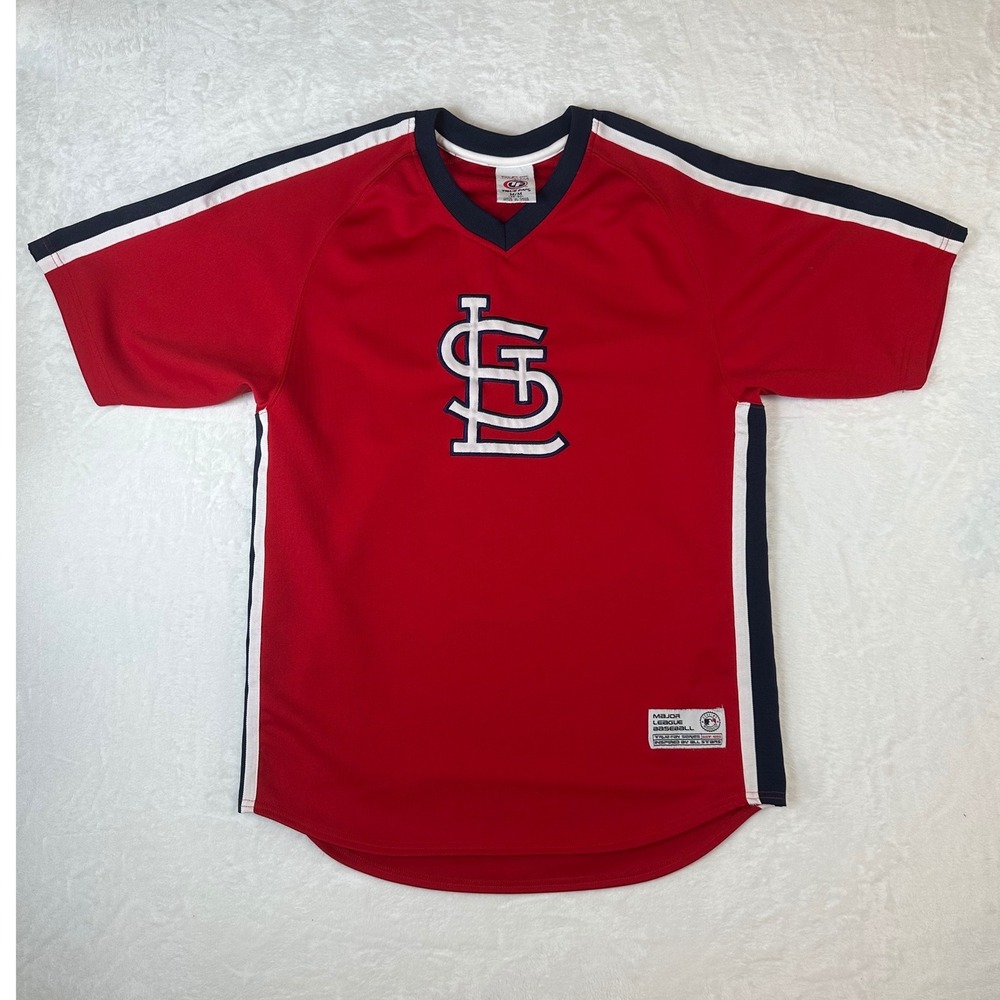 St Louis Cardinals MLB True Fan Series Jersey Red V-Neck Medium M/M 38-40